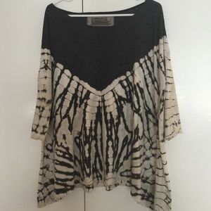 Free People Tie Die Drapey Top.